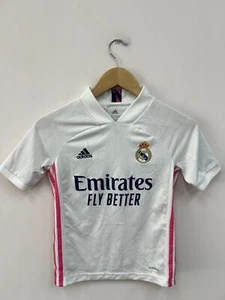 Real Madrid 2020/21 Home Football Shirt Soccer Jersey Size Boys 9/10 Y - Picture 1 of 9