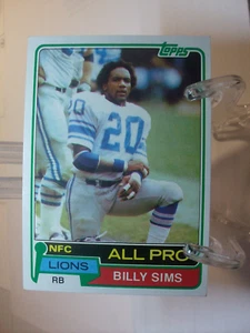 1981 Topps Football Card #100 - Billy Sims AP, RC - Detroit Lions (97656) - Foto 1 di 2