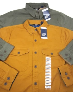 Lands End FLANELL GEFÜTTERT Hemd Feldjacke mit Knopfleiste 2 Stück NEU Herren SM Shacket - Bild 1 von 15