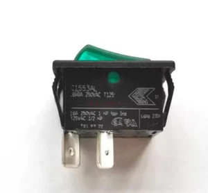 Bulgin Arcolectric C1553AL 4pin 2position 16A DPST Green Lamp Wippschalter - Picture 1 of 2