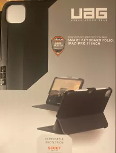 UAG Urban Armor Gear Scout Series Smart Keyboard Folio Ipad Pro 11 “ Inch Black - Picture 1 of 2