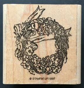 HERBST HERBST FERIEN MISTELKRANZ Stampin' Up Holz Stempel - Bild 1 von 2