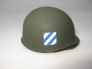 WW2 USA AMERICAN MINIATURE US 3rd INFANTRY DIVISION M1 SHELL HELMET HELM 1/6 - Picture 1 of 5