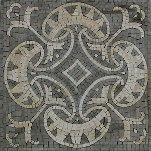 Preternatural Greyish Art Symmetrical Home Decor Marble Mosaic - Picture 1 of 1