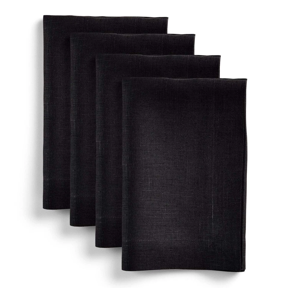 Linen Dinner Napkins Set of 4 for Fall and Christmas, Solid, 20 x 20 Inch, Diana - Image 1 of 1