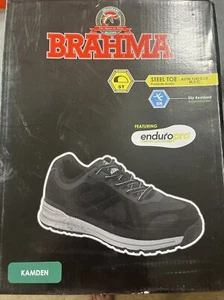 Men's Brahma Kamden Size 9.5 Steel Toe Slip Resistant Work Shoes - NEW! - Picture 1 of 9