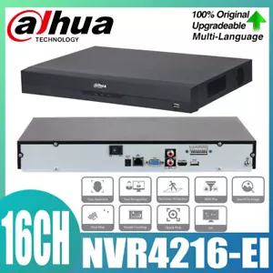 Dahua NVR4216-EI 16CH 2SATA 4K NVR AI Video Recorder SMD Face Recognition No-PoE - Picture 1 of 8