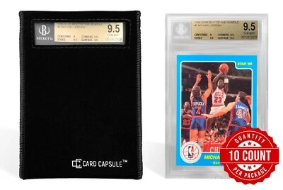 Card Capsule 10 Count Soft Protective Sleeves Exact Fit for BGS Graded Cards - Image 1 of 4