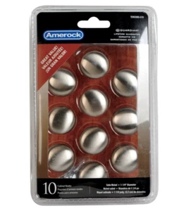 Amerock Allison Value Round Cabinet Knob 1-1/4 in. D 1-1/8 in. Satin Nickel 10 p - Picture 1 of 4