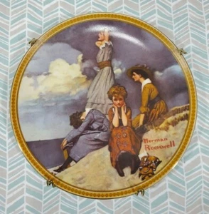 Norman Rockwell Waiting on the shore Plate - Picture 1 of 2