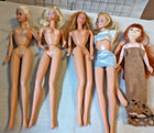 Mixed Lot of 4 Vintage Mattel 1990s Barbies 1 Kenner As Is