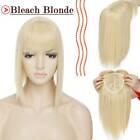 One Piece Straight Clip In As Human Hair Topper With Bangs 11 17 Cover Hair Uk