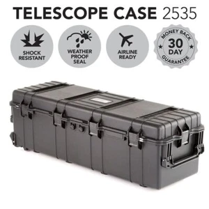 2535 Deep Long Hard Gun Case Rifle Shotgun Travel Airline Ready Waterproof Black - Picture 1 of 9