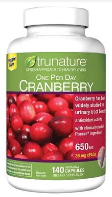 ARÁNDANO trunature 650 mg, 140 cápsulas ** Mantener el tracto urinario saludable **   Foto 1 de 3