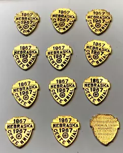 12 PC NEBRASKA CENTENNIAL SHIELDS MEDAL, 1867-1967 Charm Bracelet? - Picture 1 of 11