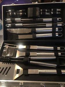 Grillart 19 Piece Stainless Steel BBQ utensil Set New Very well made - Picture 1 of 8