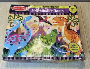 Melissa & Doug Dinosaur Dawn Jumbo Jigsaw Floor Puzzle 24 Piece 2ft x 3ft - Picture 1 of 6