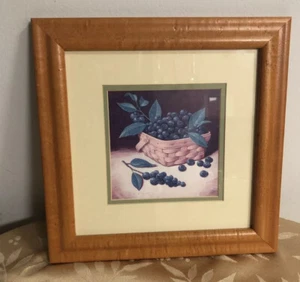 Longaberger Beerenkorb Heidelbeeren von Richard Cowdrey 12,5” x 12,5” - Bild 1 von 6