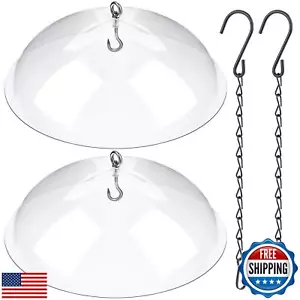 2 Pcs Bird Feeders Protective Cover Clear Squirrel Baffle Bird Feeder Squirre - Picture 1 of 5