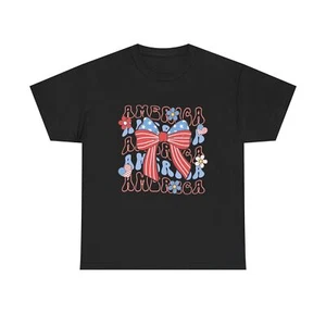 4th of July America Unisex Tee,Patriotic Shirt, T-Shirt, Fourth of July Top, - Picture 1 of 29