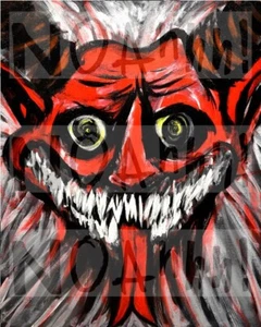 Krampus holiday christmas horror art print 8x10 inches signed krampus wall art - Picture 1 of 1