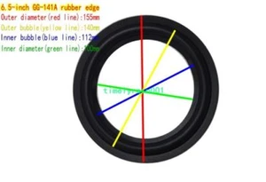 1pcs 6/6.5"inch Speaker Rubber Surround Edge Speaker repair part HiFi Audio DIY - Picture 1 of 10