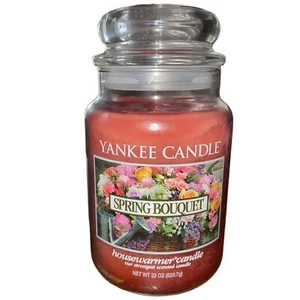 NEW RETIRED YANKEE CANDLE  22 OZ SPRING BOUQUET RARE NEVER BURNT FLORAL - Picture 1 of 5