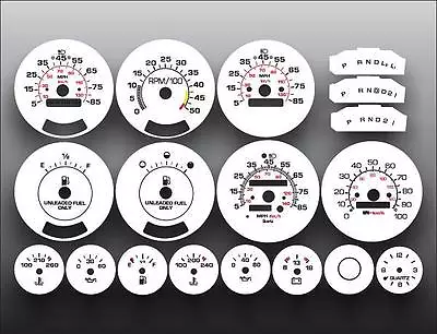 Medidores de cara blanca para cuadro de instrumentos Chevrolet Truck Blazer 1980-1991 Foto 1 de 4