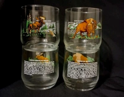 Vintage Barware Sunoco Liquor Glasses American Wildlife Edition  - Image 1 of 2