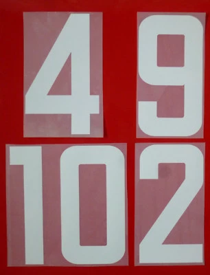 Flock Nummer number número Weiß white Trikot jersey shirt 80er