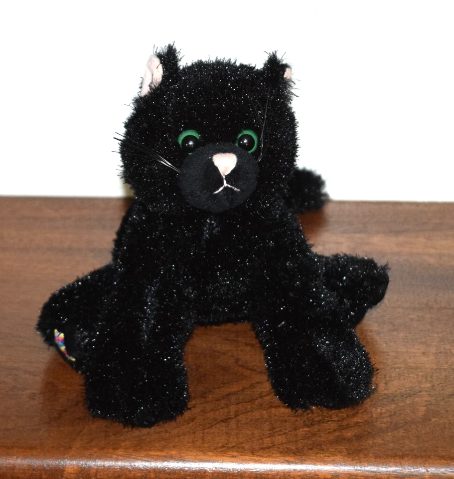 Ganz Webkinz Black Cat Kitten Halloween Plush Stuffed Animal Retired HM135 8" - Image 1 of 4