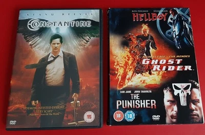 'HORROR' SUPERHERO DVD's ☆ Constantine, Ghost Rider, Hellboy, Punisher ☆ Marvel - Image 1 of 4