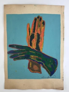 ANDY WARHOL COA art painting original drawing vintage paper signed stamped - Picture 1 of 3