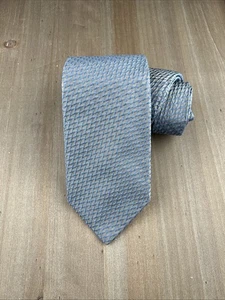 CANALI Silk Tie Designer Geometric Gray/Blue Made In Italy Luxury W3.75xW57 - Picture 1 of 5