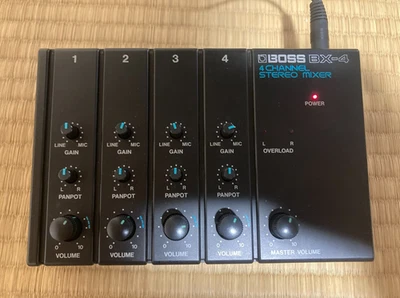 BOSS BX-4 4CHANNEL STEREO MIXER Tested Work From Japan - Image 1 of 4