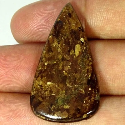 36,60 quilates. Piedra preciosa cabujón pera jade ultra marrón 100 % natural 22X41X4 mm Foto 1 de 4