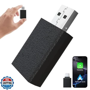 2025 Wireless CarPlay and Android Auto Adapter 2-in-1, Mini Size Converts Fac - Afbeelding 1 van 5