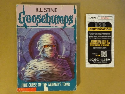 Signed Tim Jacobus Goosebumps The Curse Of The Mummys Tomb Paperback JSA COA - Image 1 of 4