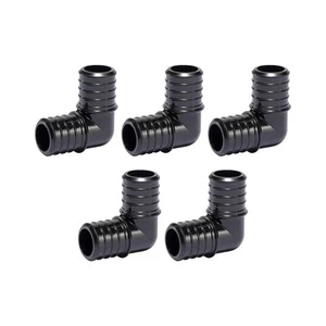 (Pack of 5) 1 Inch PEX Poly 90 Degree Elbow, PPSU for Pipe, Poly Plumbing Fit... - Picture 1 of 9