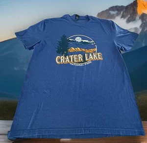 Crater Lake National Park Graphic Blue T-Shirt, Adult Large - Picture 1 of 5