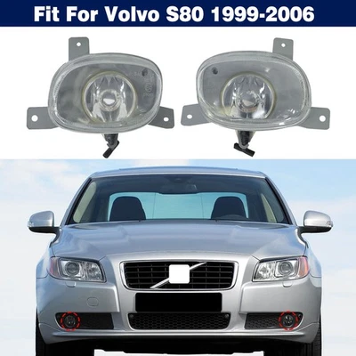 Par de luces antiniebla de conducción para parachoques delantero lentes transparentes para Volvo S80 1999-2006 Foto 1 de 4