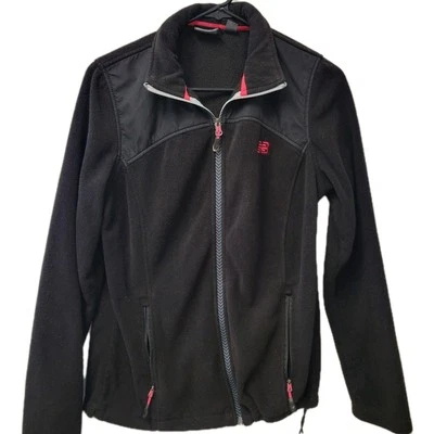 New Balance Womens Medium Sweatshirt Black Pink 100%Poly. (Broken Pocket Zipper) - Image 1 of 4