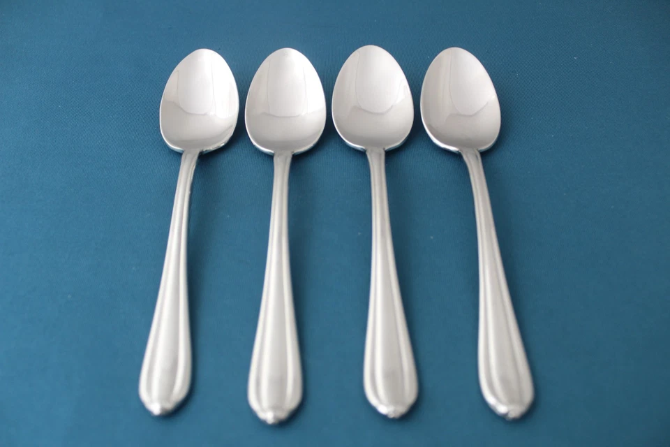 4 чайные ложки Gorham дыня бутон глянцевый 18/8 из нержавеющей стали 6 1/4" - Изображение 1 из 4