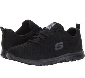 Skechers Womens Ghenter Bronaugh Slip Resist Foodservice Shoes Black Size 9 Wbox - Picture 1 of 14