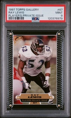 Ray Lewis 1997 Topps Gallery Players Private Issue /250 #67 PSA 1/1 - Image 1 of 2