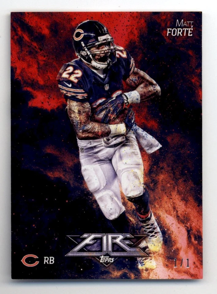 2014 Topps Fire Football Red #64 Matt Forte 1/1 One of One! - Chicago Bears - Image 1 of 2