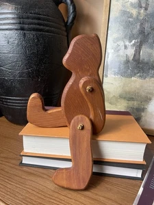 Vintage Wooden Bear with Moveable Arms & Legs 11" Tall Vintage Toy Nursery Decor - Picture 1 of 5