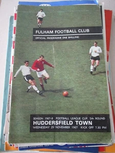 1967-68 Fulham v Huddersfield Town League cup 5th round 29.11.1967 - Picture 1 of 1