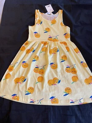 NWT H&M girls size 5x-6knit tank dress lemons Print #8 - Image 1 of 4