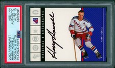 2003-04 Parkhurst Original Six HARRY HOWELL /95 New York Rangers SP PSA 10 Auto